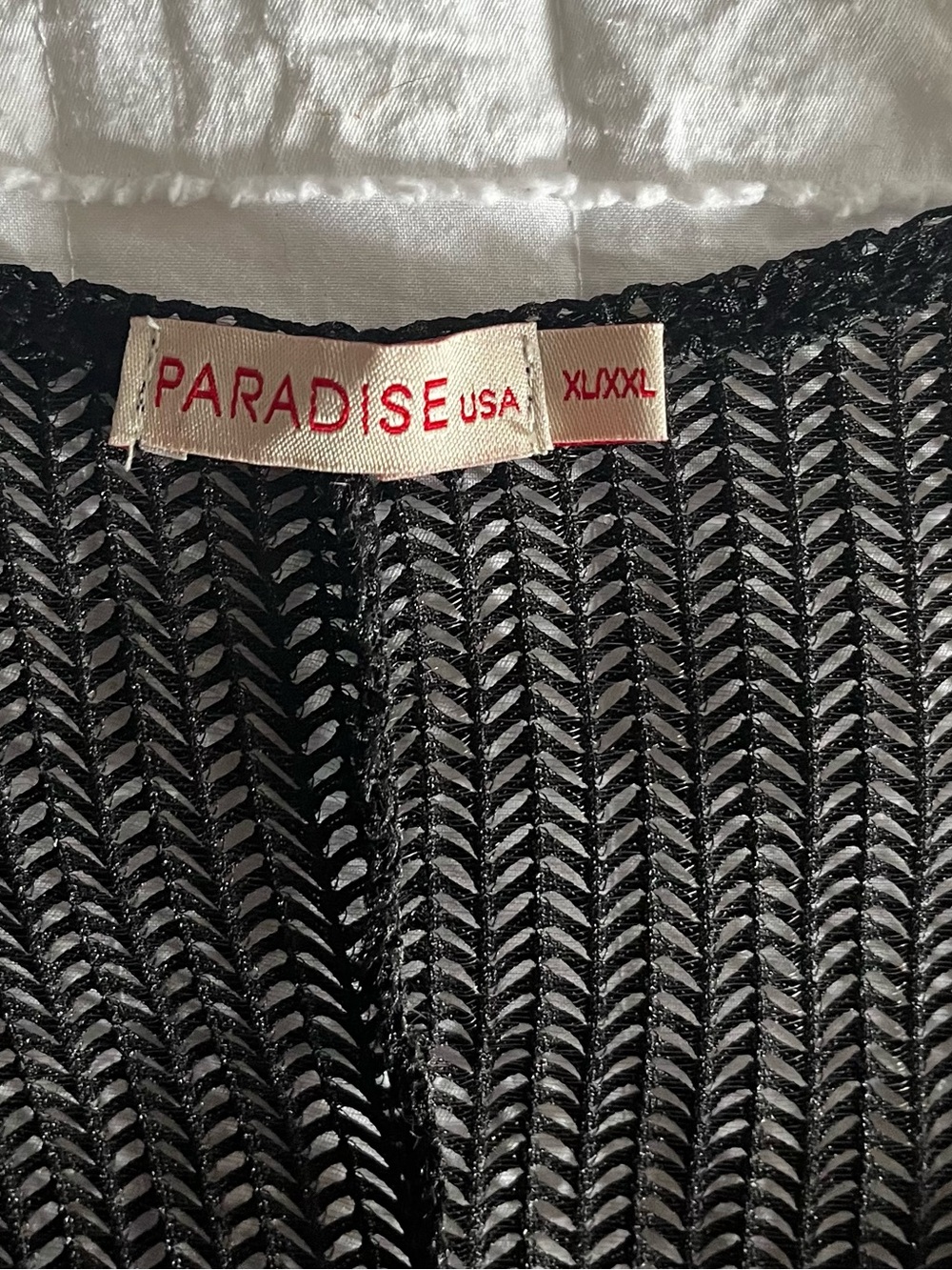 Paradise USA Black Sheer Knit Robe Top